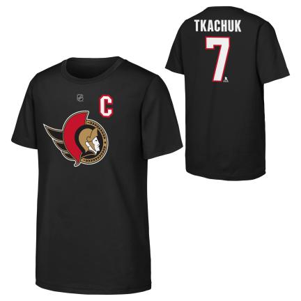 NHL Ottawa Senators Youth Brady Tkachuk Name & Number Tee #7