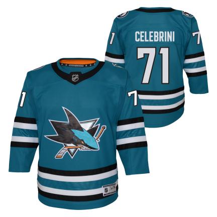 NHL San Jose Sharks Macklin Celebrini Youth Premium Home Jersey