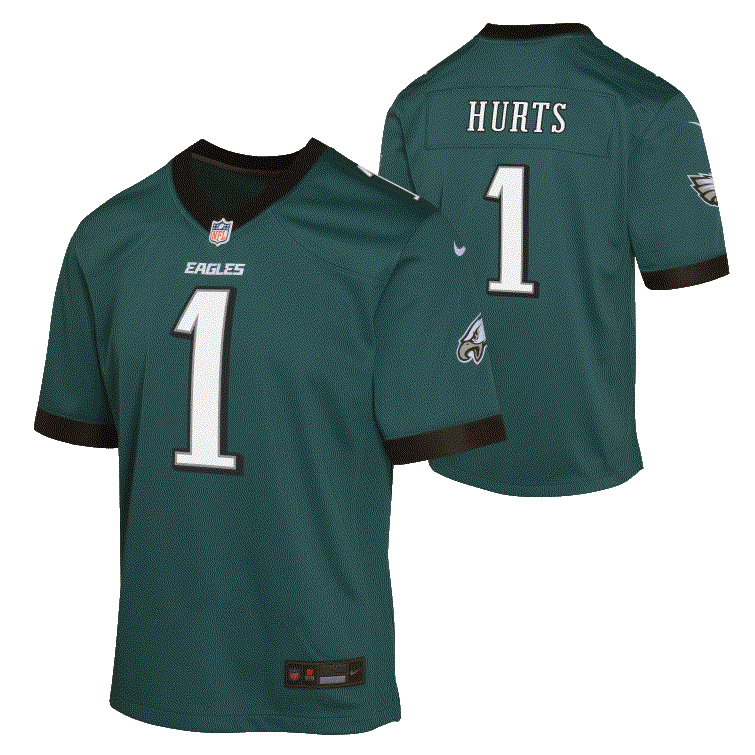 NFL Philadelphia Eagles Youth "Hurts" #1 Nike Jersey