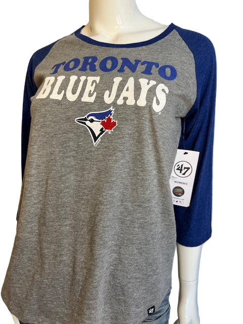 MLB Toronto Blue Jays Womens S 47 Brand 3/4 Sleeve Tee (online only)