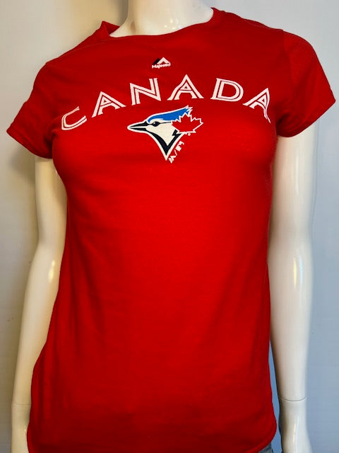 MLB Toronto Blue Jays Womens Majestic Canada Day Tee (online only)