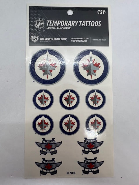 NHL Winnipeg Jets Temporary Tattoos