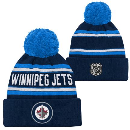 NHL Winnipeg Jets Kids Wordark Jacquard Toque with Pom
