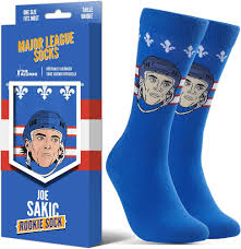 NHL Quebec Nordiques Joe Sakic (Rookie Sock) Major League Socks -The Alumni