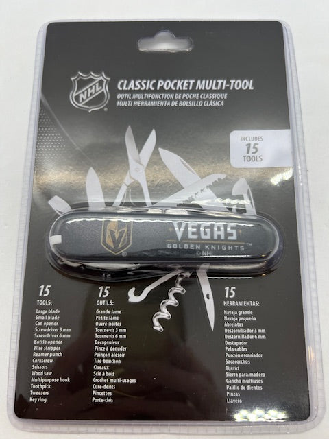 NHL Las Vegas Golden Knights Classic Pocket Multi Tool (15 piece tool)