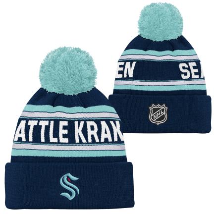 NHL Seattle Kraken Youth Jacquard Toque with Pom