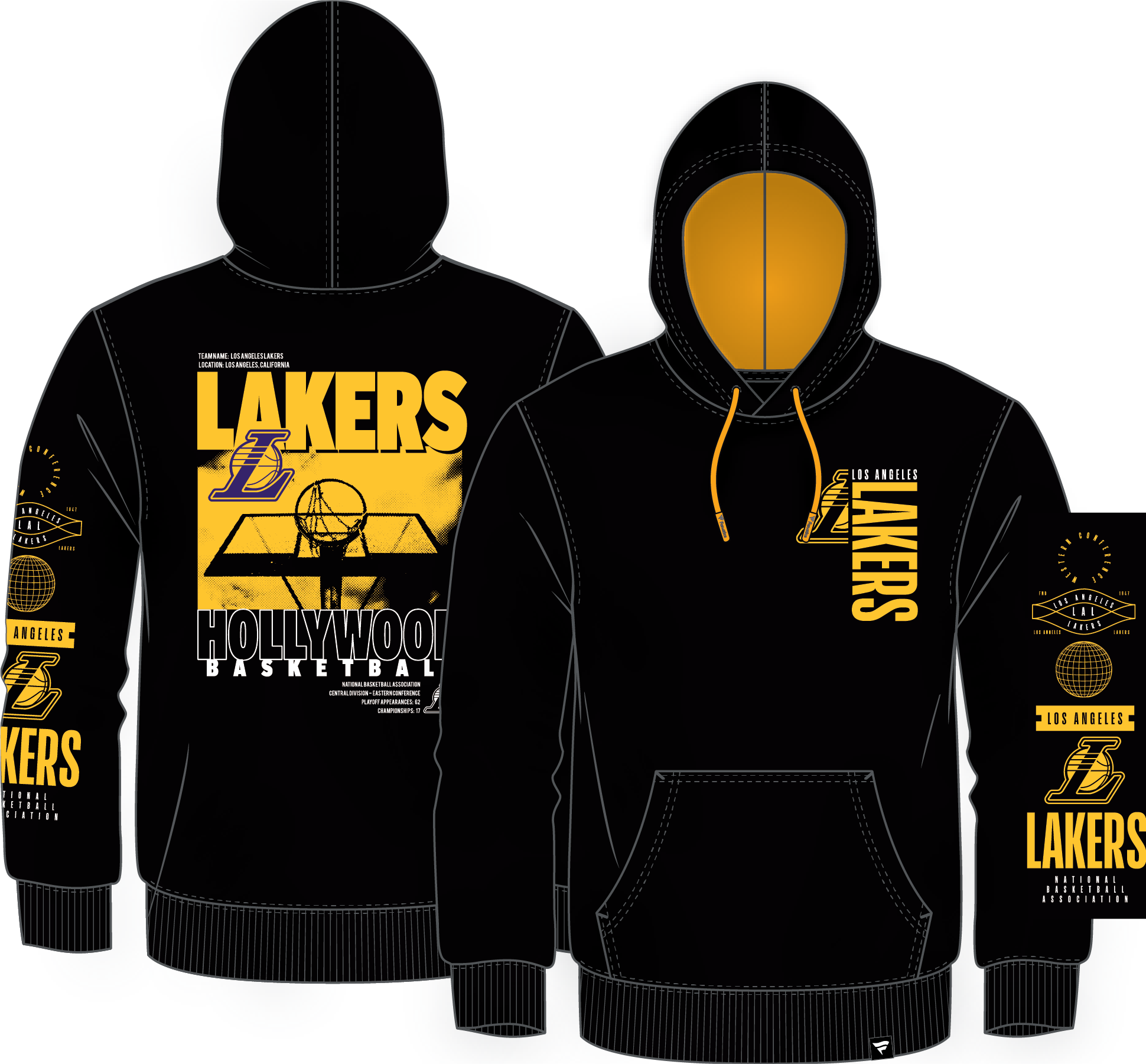 NBA Los Angelas Lakers Fanatics Game Time Hoodie