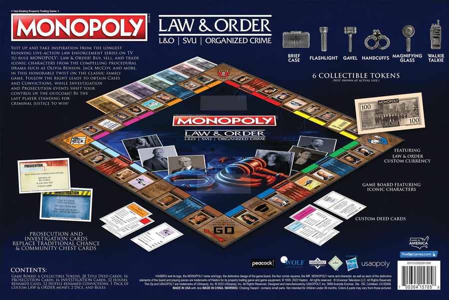 Law & Order Monopoly Collectors Edition Board Game