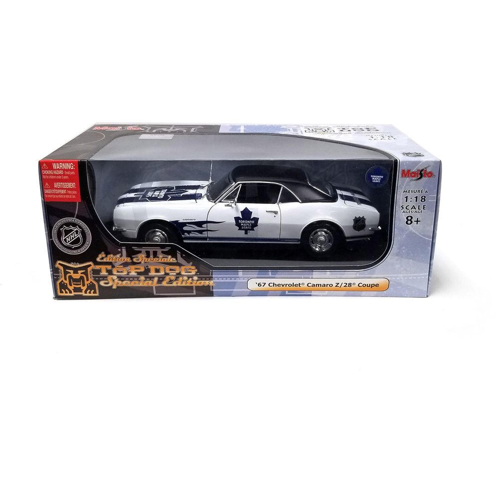 NHL Toronto Maple Leafs 1:18 Scale '67 Chevrolet Camaro Z/28 Coupe