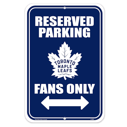 NHL Toronto Maple Leafs Reserved Parking Sign