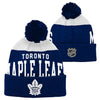 NHL Toronto Maple Leafs Youth Stretchark Toque with Pom