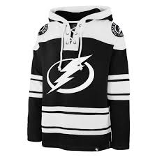 NHL Tampa Bay Lightning Mens 47 Brand Lace Hoodie (black)