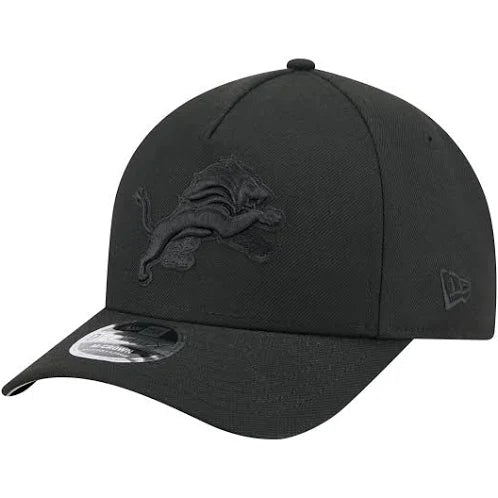 NFL Detroit Lions New Era 9Forty M-Crown Snapback Hat (Black on Black)