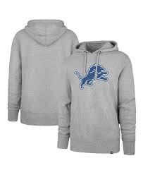 NFL Detroit Lions '47 Brand Imprint Logo Hoodie (Grey)