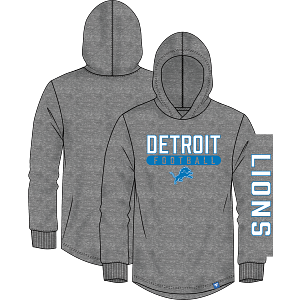 NFL Detroit Lions Fanatics Grey Pill Stack Hooded Pullover