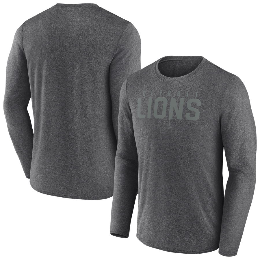 NFL Detroit Lions Fanatics Black Out Lateral Long Sleeve Tee