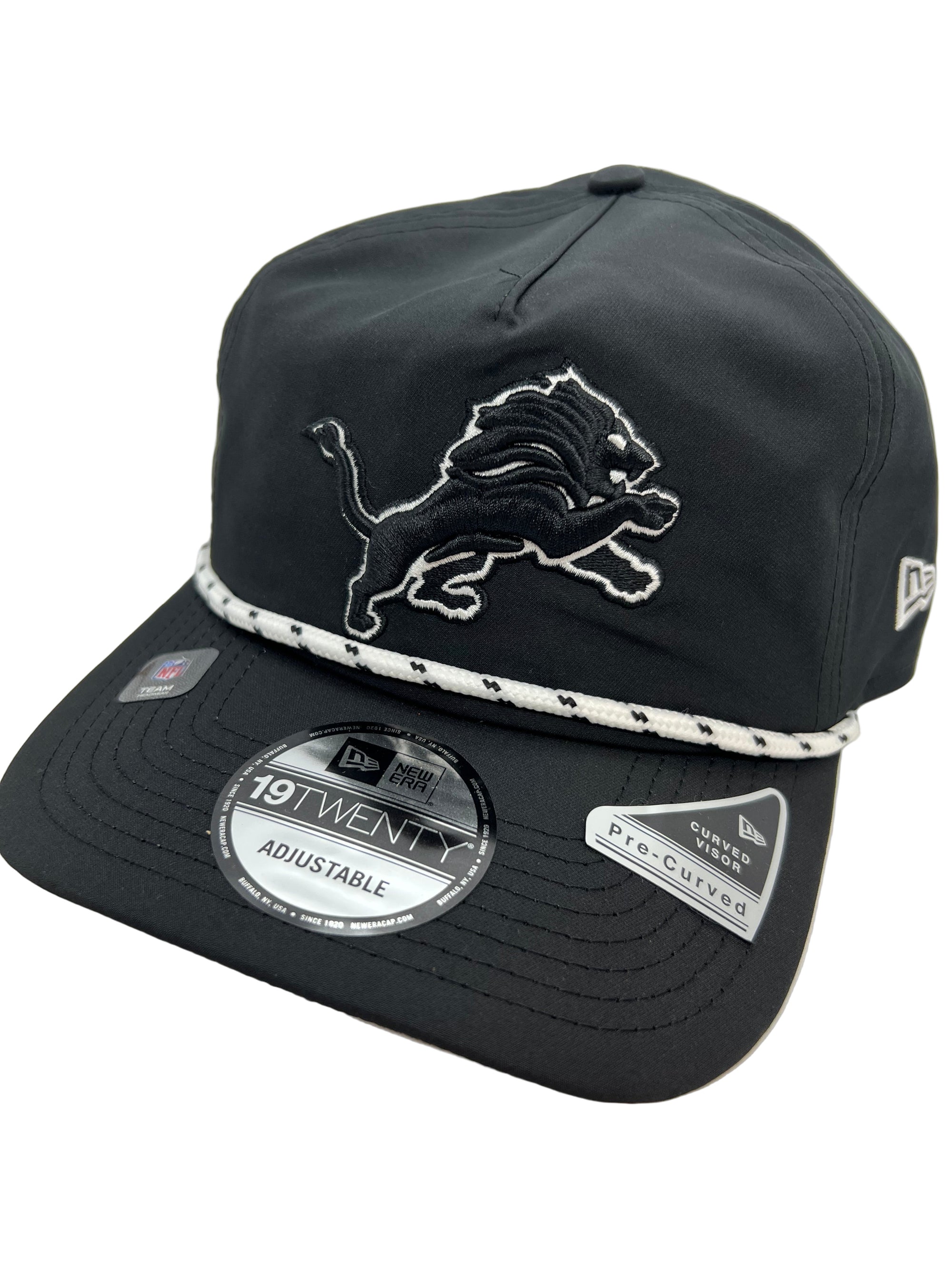 NFL Detroit Lions 19Twenty with Rope New Era Snapback Hat (Black)