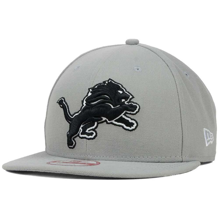 NFL Detroit Lions New Era 9Fifty Snapback Hat (Black on Grey)