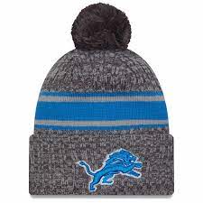 NFL Detroit Lions '23 New Era Sideline Sports Knit Toque with Pom (dark grey)