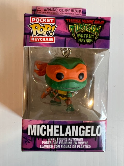 Funko POP Michelangelo Keychain -Teenage Mutent Ninja Turtles Mutant Mayhem