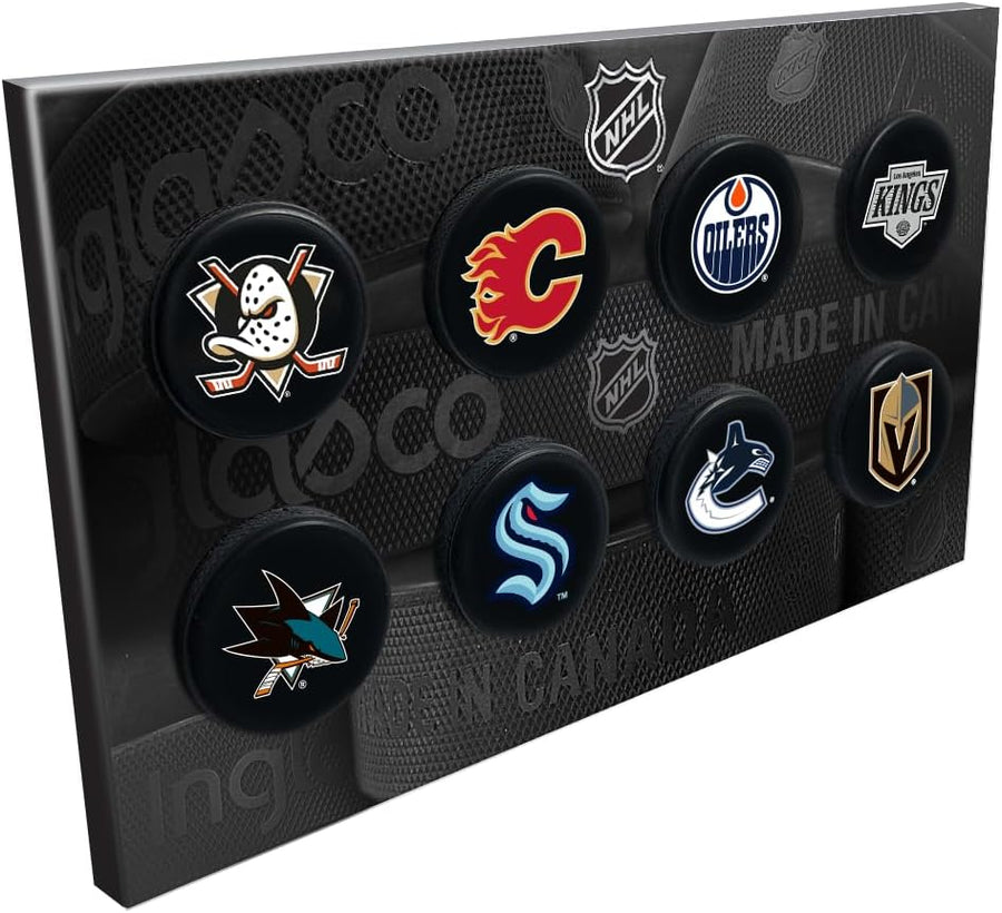 NHL 8 Mini Hockey Puck Collection -Pacific Division Teams
