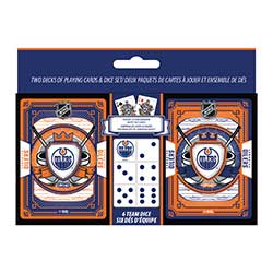 NHL Edmonton Oilers 2 pack of Cards &  Dice Set