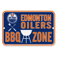 NHL Edmontron Oilers BBQ Zone Sign