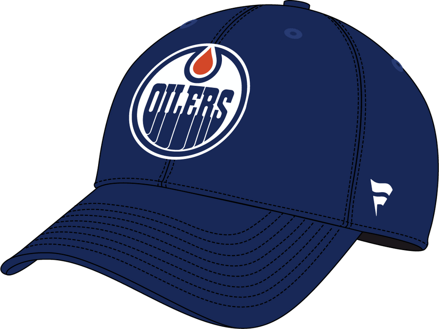 NHL Edmonton Oilers Primary Logo Stretch-Fit Fanatics Hat