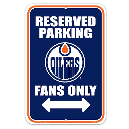 NHL Edmonton Oilers Reserved Parking Sign