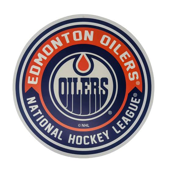 Edmonton Oilers PVC Round Logo Sign 22"