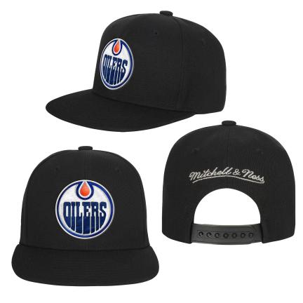 NHL Edmonton Oilers Youth Mitchell & Ness Logo Snapback Hat