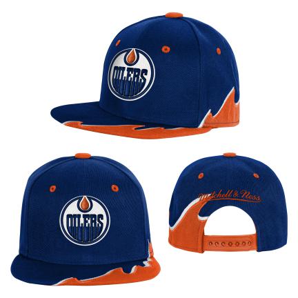 NHL Edmonton Oilers Youth Mitchell & Ness Rising Tide Snapback Hat