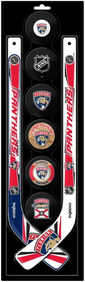 NHL Florida Panthers 2 Plastic Mini Sticks with 6 Foam Pucks