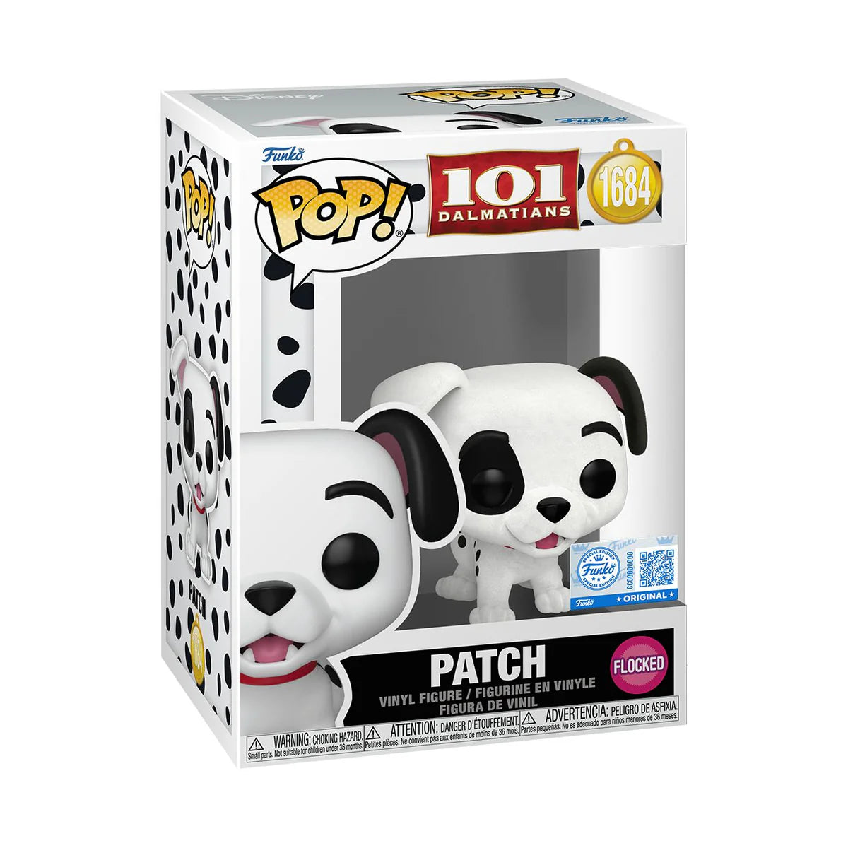 Funko POP Patch #1684  Disney 101 Dalmations (Funko Special Edition)-flocked