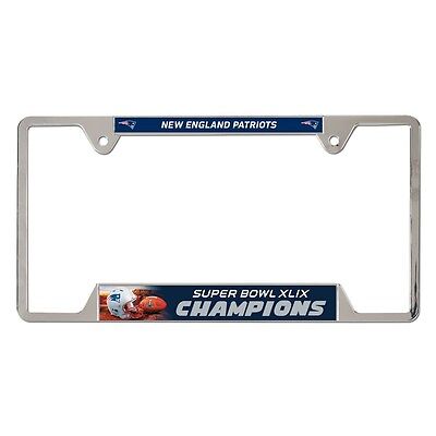 NFL New England Patriots Super Bowl Champions XLIX License Plate Frame