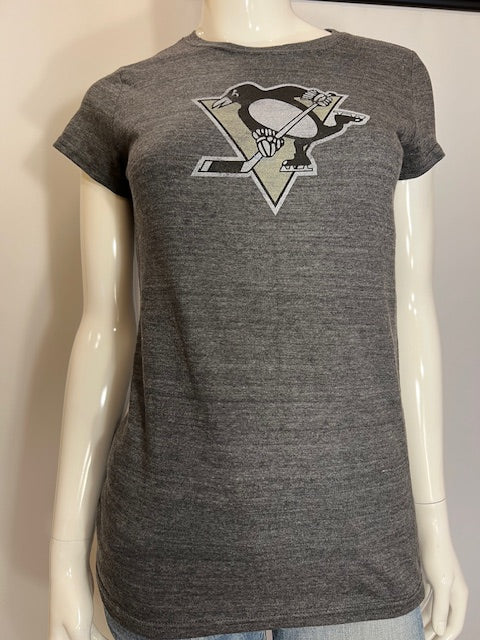 NHL Pittsburgh Penguins Women's OTH Distressed Logo Tee (online only)