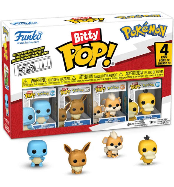 Pokemon Bitty POP- 4 Pack -Squirtle (price per box)