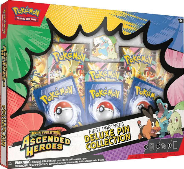 Pokemon Mega Evolutions First Partners Ascended Heroes Deluxe Pin Collection