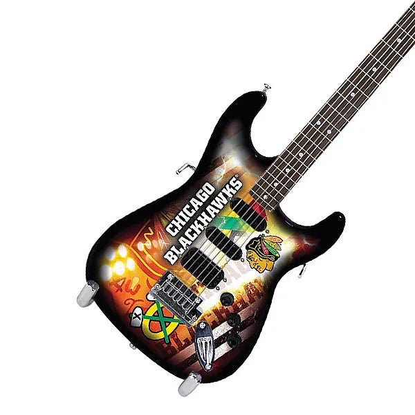 Woodrow Chicago Blackhawks 10“ Collectible Mini Guitar