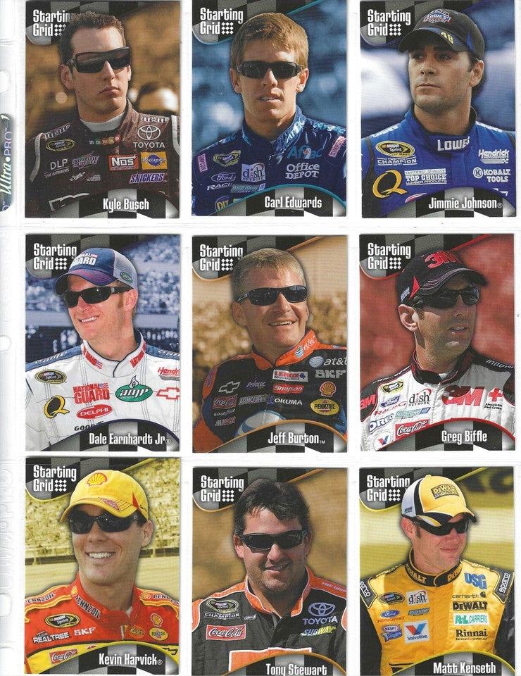 2008 Press Pass STARTING GRID-Complete 25 card set