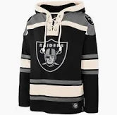 NFL Las Vegas Raiders XL Mens 47 Brand Lace Up Hoodie