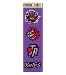 NBA Toronto Raptors  "Retro Dinosaur" 4 piece Sticker Sheet