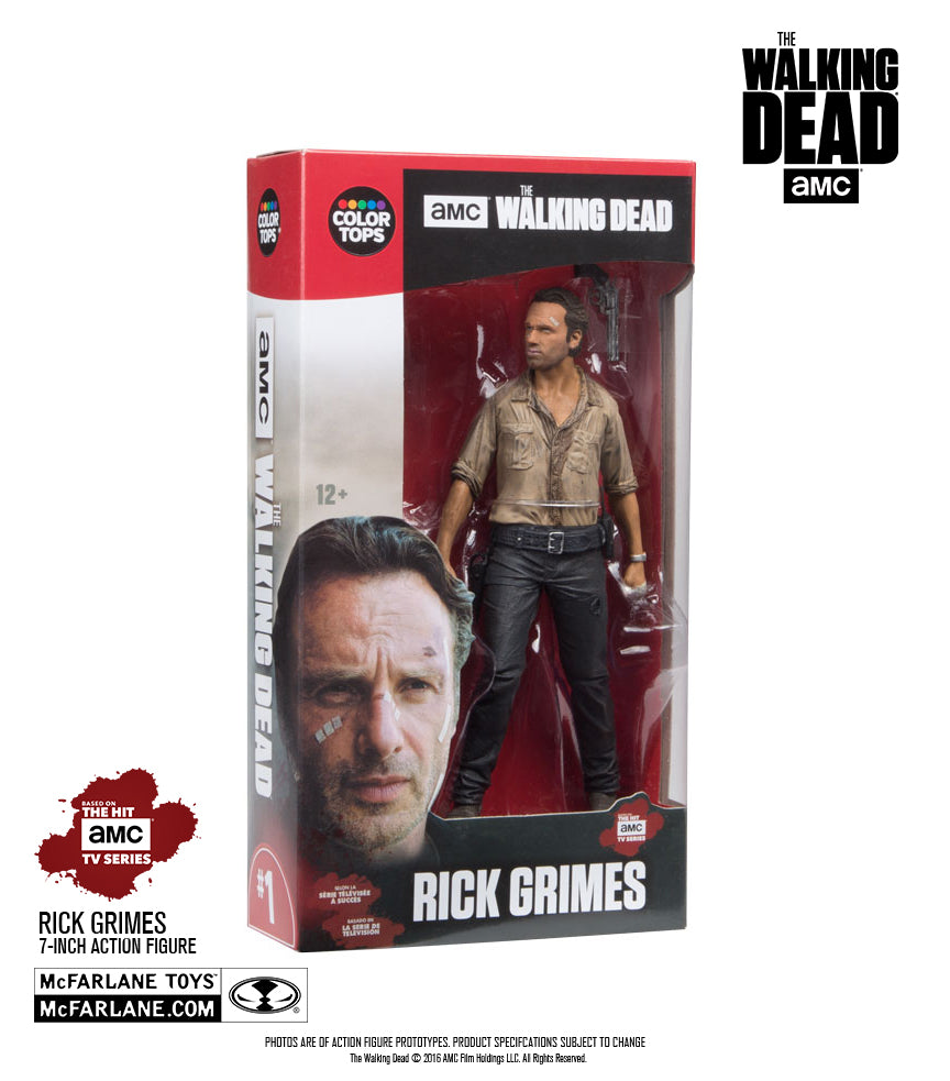 The Walking Dead Rick Grimes Color Tops Mcfarlane Figure