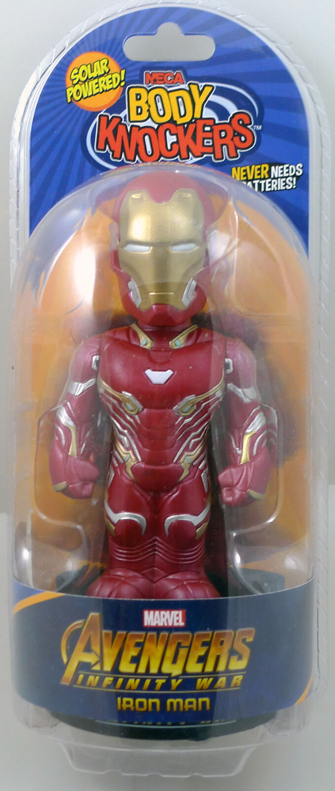 NECA BODY KNOCKERS SOLAR POWERED THE INVINCIBLE IRON MAN
