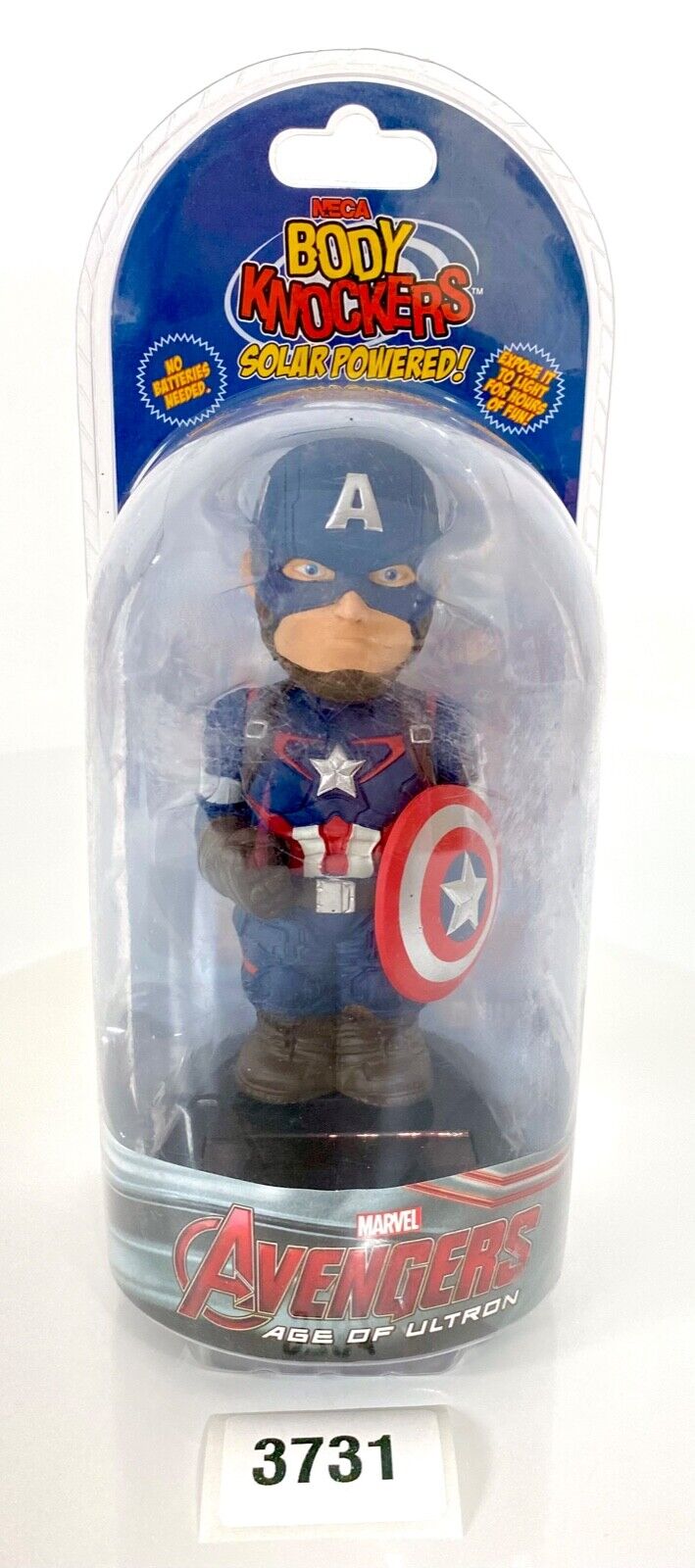 NECA BODY KNOCKERS SOLAR POWERED CAPTAIN AMERICA