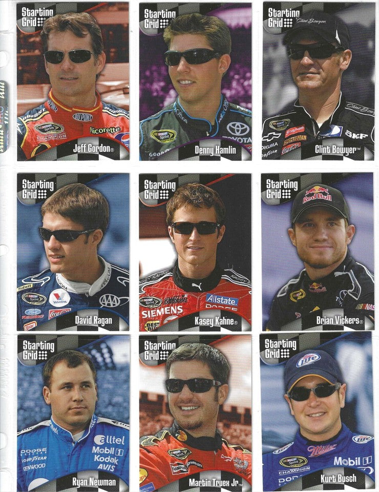 2008 Press Pass STARTING GRID-Complete 25 card set
