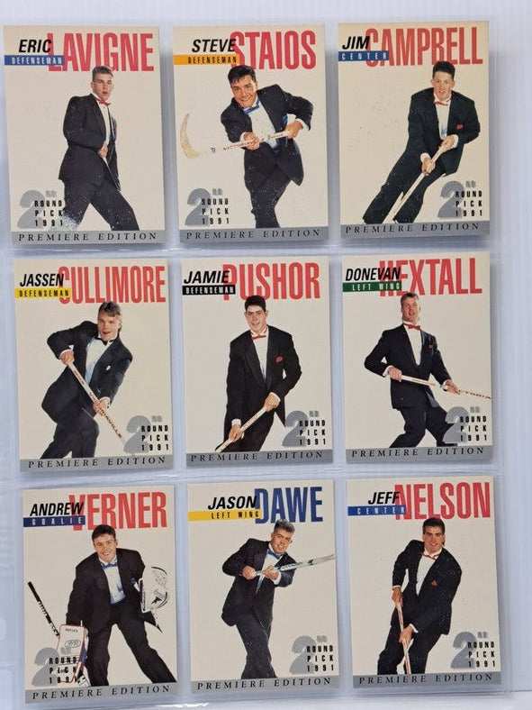 1991 Arena American Hockey Draft Pick Set, 33 Card Set with Certification