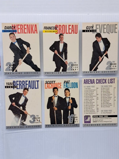 1991 Arena American Hockey Draft Pick Set, 33 Card Set with Certification