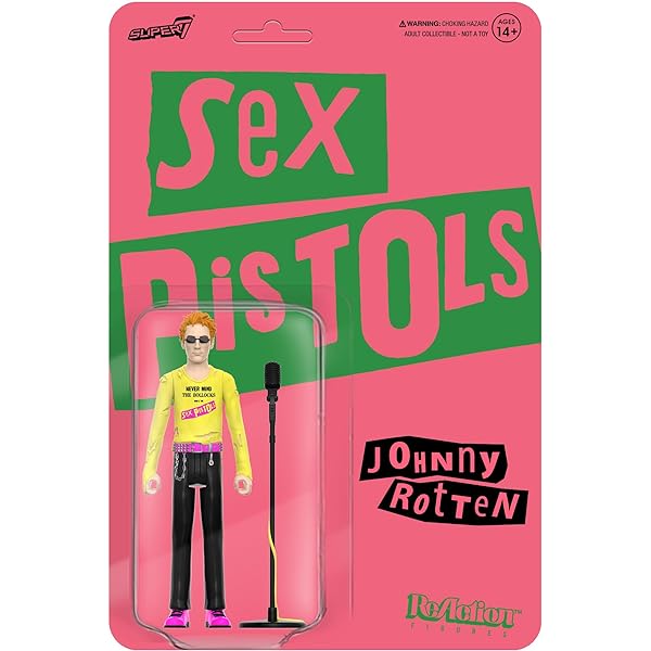 Sex Pistols Johnny Rotten 3.75” Action Figure V2 - Super7 Reaction