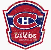 Montreal Canadiens Shield PVC Logo Sign - Distressed - Established 1909